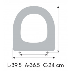 Abattant WC JACOB DELAFON ODEON UP COMPACT Fait Sur Mesure
