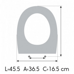 Abattant WC JACOB DELAFON TURIA chocolat Fait Sur Mesure