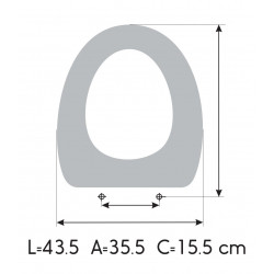 Abattant WC JACOB DELAFON OLA Fait Sur Mesure