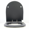 Abattant WC JACOB DELAFON ALTAIR Noir Fait Sur Mesure