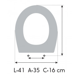 Abattant WC JACOB DELAFON ATILA Gris Fait Sur Mesure