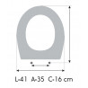 Abattant WC JACOB DELAFON ATILA Gris Fait Sur Mesure